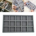 thumbnail image 6 of Jewelry Tray Multipurpose Jewellery Drawer Organiser for Large Capacity Gray 15 Gray 15 Grids, 6 of 9