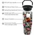 thumbnail image 2 of 30oz Cat Tumbler with Lid and Straw - Stainless Steel Insulated Cute Water Bottle Cup, Funny and Creative Gift for Women and Girls, 2 of 6