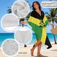thumbnail image 6 of Xixirimido Butterfly & Jamaican Flag Print Kaftan Dresses for Women Plus Size V Neck Caftans Long Batwing Sleeve Beach Cover Ups Summer Beach Dress, 6 of 7