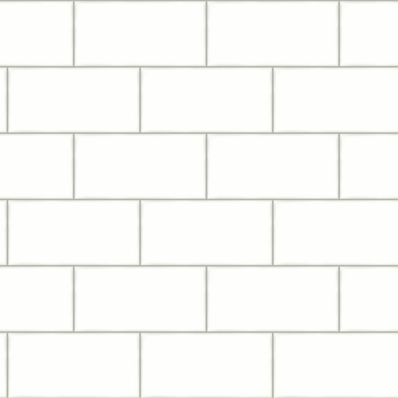 Chesapeake Freedom Off-White Subway Tile Wallpaper