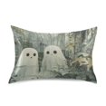 thumbnail image 7 of Yayeee Pillowcase Standard Size Set of 2 Satin Wrinkle Resistant Pillow Case, Ghosts Playing in A Garden, 7 of 7