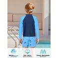 thumbnail image 5 of Lanbubble Boys Long Sleeve Rash Guard Swimsuit Kids 2-Pieces Bathing Suits Set, 5 of 6