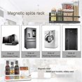 thumbnail image 3 of Magnetic Fridge Shelf Magnetic Fridge Spice Rack Magnetic Fridge Spice Rack for Kitchen Organizer (White, 3 of 5