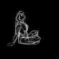 thumbnail image 2 of Swinford, Charles 12x12 Black Ornate Wood Framed with Double Matting Museum Art Print Titled - Figure Study on Black II, 2 of 4