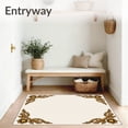 thumbnail image 3 of ODIKA 3'x5' Machine Washable Non-Slip Area Rug, Championship Trophy Medallion Emblem Sports Celebration High Traffic Rug, Gold, 668835, 3 of 5