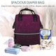 thumbnail image 5 of Easygdp Dark Purple Glitter para Bolsa de Bebé de Gran Capacidad con Múltiples Bolsillos, Bolsa de Pañales para Padres, Bolsa de Viaje Organizada y Elegante, 5 of 6