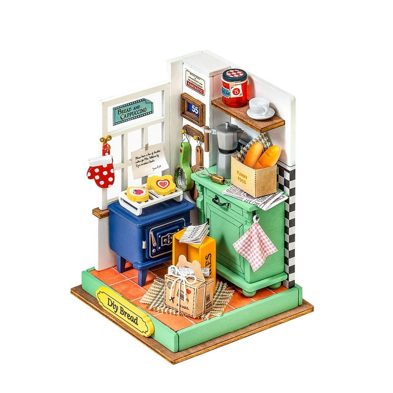 Rolife DIY Miniature House Afternoon Baking Time DIY Crafts Hobbies for  Women/Men Gifts for Teens Adults Home Decor 
