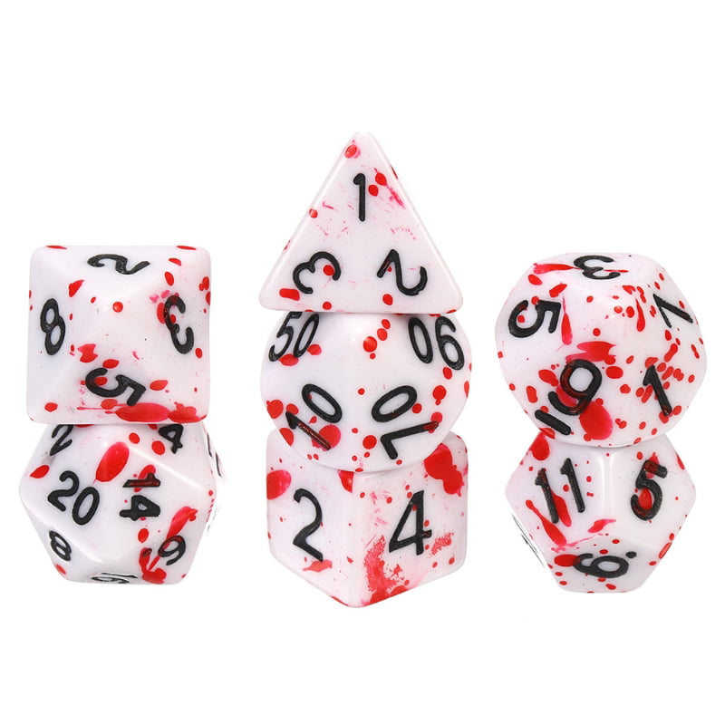 7pcs/Set Acrylic Dice,Different Shapes Digital Dice for RPG DND Board Game Role Playing Games