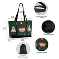 thumbnail image 2 of FORMRS Canvas Laptop Tote Bag for Women with 15.6" Computer Compartments Shoulder Handbag, Christmas Santa Hats, 2 of 7