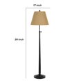 thumbnail image 5 of Tubular Metal Floor Lamp with Adjustable Height Mechanism, Black and Beige, 5 of 5