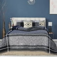 thumbnail image 5 of LR Home Checkered Cotton Woven Washable/Lightweight Coverlets, King, Blue, 5 of 8