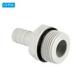 thumbnail image 3 of Uxcell Hose Barb Fitting 13mm Barbed G3/4 Male Thread, 3 Pack Pipe Connector, Grey, 3 of 6