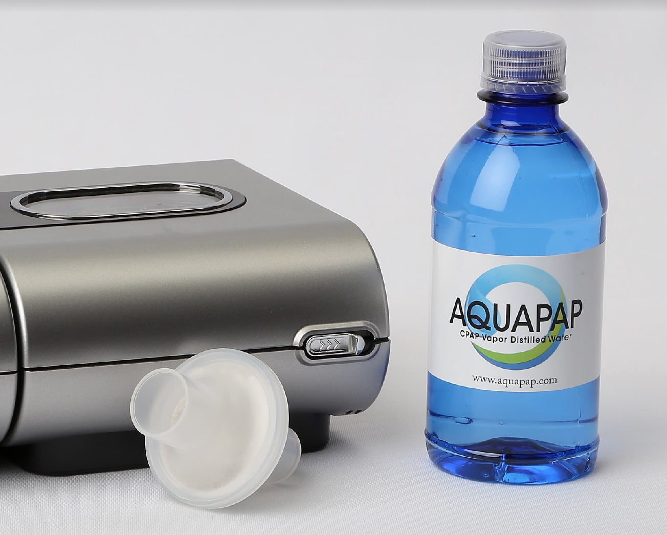 AQUAPAP Distilled Water 16.9 Ounce 12 Pack  for CPAP and Health | 2-3 Nights per Bottle |for use with Resmed and Respironic Machines