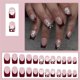 thumbnail image 2 of Short Acrylic Press On Nail Pink Flower Designs Stick on Nail Glossy Square False Nail Full Cover Artificial Nail Kit, 2 of 4