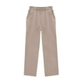 thumbnail image 6 of Ruyang Wide Leg Sweatpants Girls Baggy Pants Straight Elastic High Waist Pocket Spring Athletic Joggers Sports Trousers, 6 of 6
