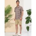 thumbnail image 3 of Lars Amadeus CamiCon Estampado De Leopardo PaHombre, ManCorta, Con Botones, Camisas Con Estampado De Guepardo De Verano marrón M, 3 of 6
