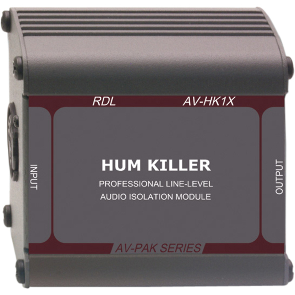 RDL AVHK1X "HUM KILLER" Audio Isolation Transformer, XLR Input and