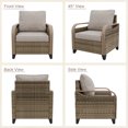 thumbnail image 3 of INTER HUT Modern Wicker Patio Chairs, Outdoor Chairs with Steamlined Armrest, Rattan Chair Patio Furniture, 2 Chairs, Brown/Gray, 3 of 8