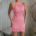 thumbnail image 2 of Wdgfv Womens Sequin Dress Sparkling Sequin Night Out Mini Dress Elegant Sleeveless Evening Party Gown for Club Wear Pink XXXL, 2 of 5