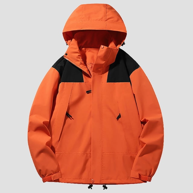 Dvkptbk Veste à Capuche Mode Femmes Confortable Décontracté Bloc de Couleur Veste Interchange Poche à Cordon Manches Longues Veste Décontractée en Solde