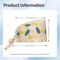 thumbnail image 5 of Salouo Banana With Leaves Print Adjustable Working Caps,1 Pcs Working Hats Elastic Scrub Hats Elastic Tie Back Hats Unisex Nurse Scrub Cap Nurse Hats ,One Size, 5 of 7