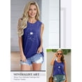 thumbnail image 2 of ZXSXSY Womens Graphic Tank Tops Summer Casual Crew Neck Sleeveless Tops Floral Print Vests, 2 of 6