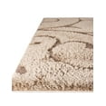 thumbnail image 4 of Unique Loom Floral Shag Collection Area Rug - Carved (9' x 12' 2" Rectangle Light Brown), 4 of 7