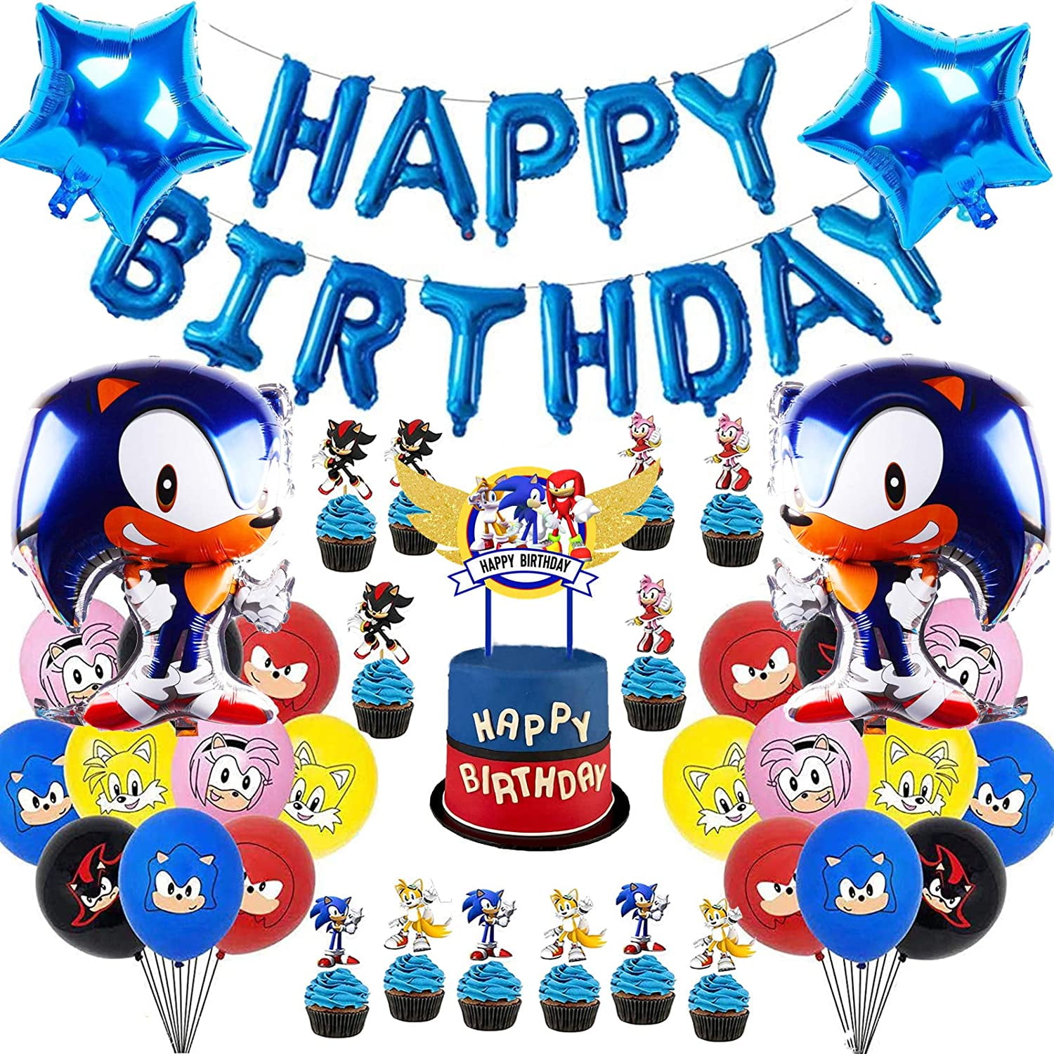 Sonic The Hedgehog Birthday Balloons,Happy Birthday Banner Balloons Video Game Foil Balloon Party Decorations Cake Topper Decoration for Boys Girls Kids Baby Shower Party Supplies | Walmart Canada Sonic The Hedgehog Birthday Balloons,Happy Birthday Banner Balloons Video Game Foil Balloon Party Decorations Cake Topper Decoration for Boys Girls Kids Baby Shower Party Supplies | Walmart Canada