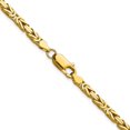 thumbnail image 3 of Auriga Fine Jewelry 14K Yellow Gold 3.25 mm Byzantine Chain Necklace for Women 22", 3 of 7