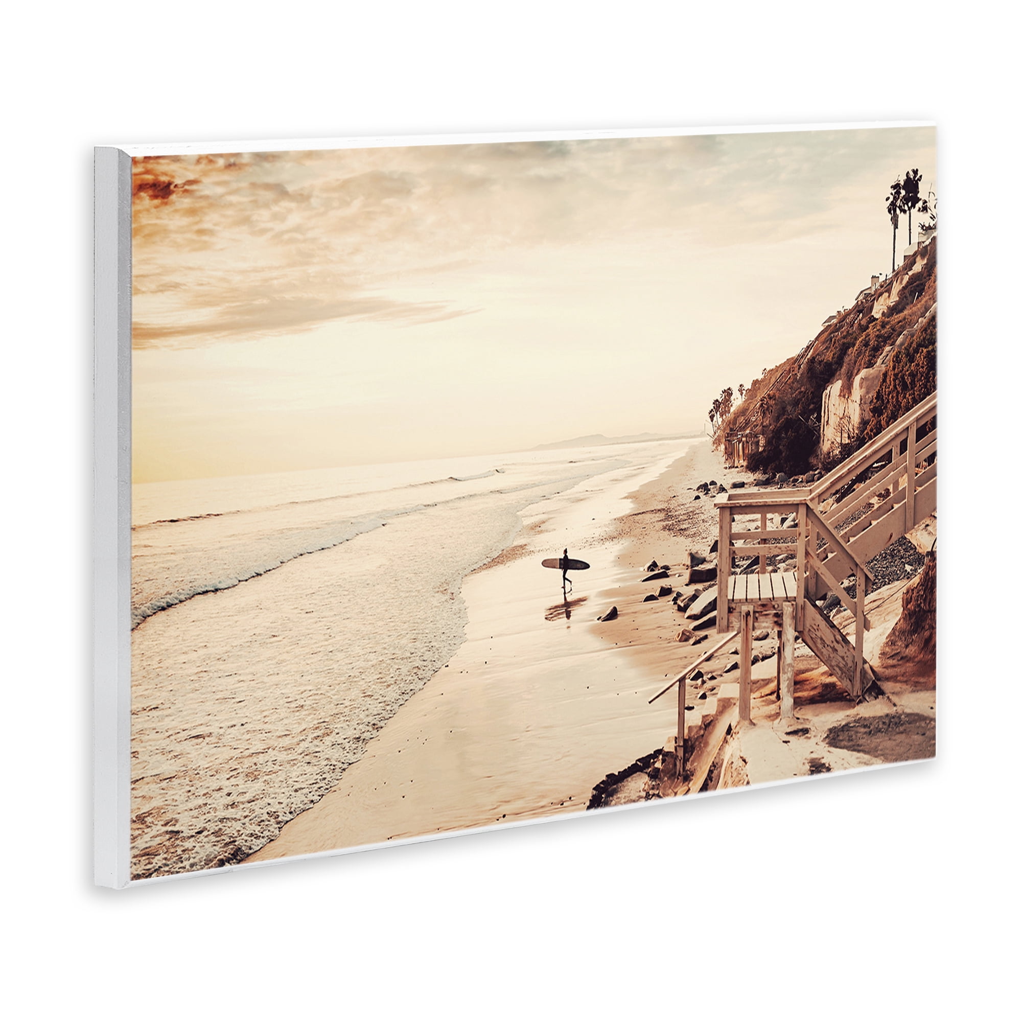 Stupell Industries Sunset & Surf Landscape Nautical & Beach Photography Unframed Art Print Wall Art, 15 x 10
