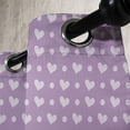 thumbnail image 3 of Ambesonne Purple Grommet Curtain, Wedding Inspired Heart, 50" x 108", Lavender and Purple, 3 of 6