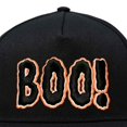 thumbnail image 3 of DALIX Boo! Halloween Hat Mens Womens Flat Bill Snapback Cap in Black, 3 of 7