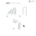 thumbnail image 4 of Solid French Double Doors 64 x 96 inches | Planum 0016 Grey Matte with Frosted Glass | Wood Solid Panel Frame Trims | Closet Bedroom Sturdy Doors, 4 of 5
