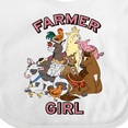 thumbnail image 4 of Inktastic Farmer Girl with Happy Farm Animals Boys or Girls Baby Bib, 4 of 4