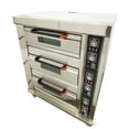 thumbnail image 4 of 110V Gas Heating Commercial Movable Electric Triple Pizza Oven with 6 Baking Sheets, 4 of 12