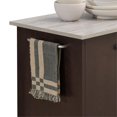 thumbnail image 4 of Hodedah 23.6" Wide Open Shelves Cabinet Space Kitchen Cart in Chocolate Wood, 4 of 5