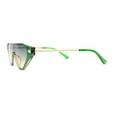 thumbnail image 3 of Womens Flat Top Shield Cat Eye Rectangle Squared Cat Eye Sunglasses Green Gold Grey Brown, 3 of 4