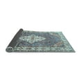 thumbnail image 2 of Ahgly Company Indoor Rectangle Medallion Light Blue Traditional Area Rugs, 8' x 12', 2 of 4