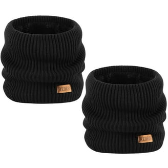 Bula Polartec Fleece Neck Warmers (2 Pack), Black, One Size