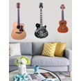 thumbnail image 5 of Juego de 3 ganchos de pared de nogal negro para guitarra acústica, eléctrica y bajo, 5 of 5