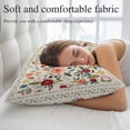 thumbnail image 5 of Watercolor Flowers Pillow Covers, Linen Long Throw Pillow Case, Rustic Spring Floral Botanical Beige Holiday Pillow Protector Decorative Cushion Cover for Living Room/Bedroom 24" x 36", 5 of 8