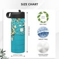 thumbnail image 4 of Sikiie Seashells And Fishing Net On Blue Wooden Table Print 18OZ Insulated Straw Cup, Portable Leak-proof Sports Water Bottle, Stainless Steel Water Cup Suitable for Home and Outdoor, 4 of 8