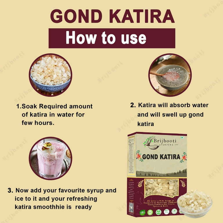 5:15Pm Gond Katira 250G | 100% Pure & Natural Edible Gum |Tragacanth Gum|  High Cooling Properties Herbal Food|Super Food - 250G