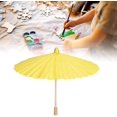 thumbnail image 2 of VEEKI 11.8 Inches Paper Umbrella, Mini Classical Handmade Oil Paper Umbrella, DIY Oiled Paper Painting Umbrella, Colorful Oil Paper Umbrella for Kids(Yellow)24056376, 2 of 5