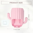 thumbnail image 4 of Unique Bargains Wall Mounted Toothbrush Holders Cactus Toothbrush Holder Organizers Wall Mounted Toothbrush Storage Pink, 4 of 7