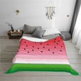 thumbnail image 6 of KLL Watermelon Print Fleece Throw Blanket, Horizontal Fleece Bedding Cute Soft Blankets Comfy Fleece Flannel Plush Home Decor for Couch & Bed -80"x60", 6 of 9