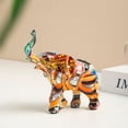 thumbnail image 2 of Colorful Abstract Elephant Figurine – Handcrafted Resin Sculpture, Modern Home Decor Accent, Unique Art Ornament, Gift for Animal Lovers, 2 of 5