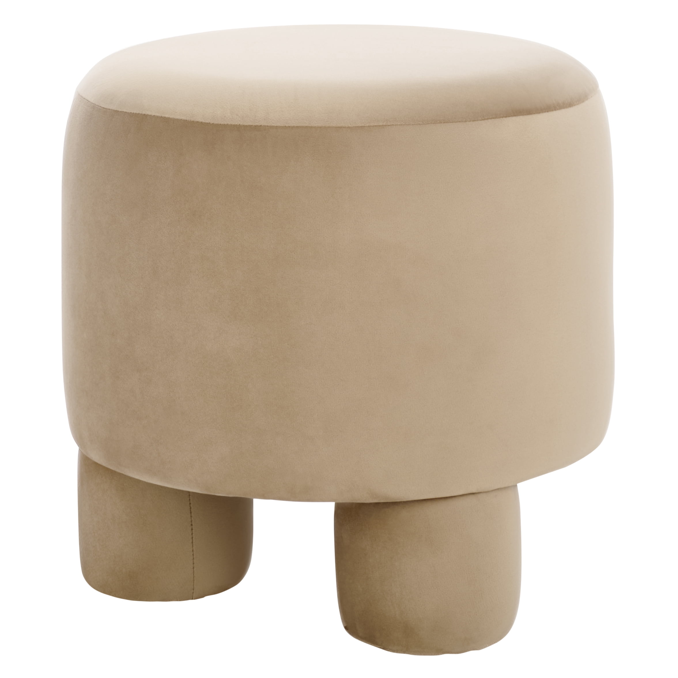 Safavieh Naref Modern Round Ottoman, Tan