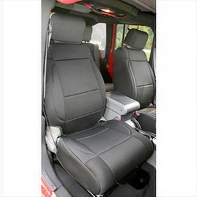 Rugged Ridge by RealTruck Seat Covers for Wrangler JK | Front, Neoprene, Black | 13214.01 | Compatible with 2007-2010 Jeep Wrangler JK
