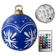 thumbnail image 1 of Bola de Navidad 60 cm inflable PVC resplandor decoración de fiesta de año nuevo azul, 1 of 8